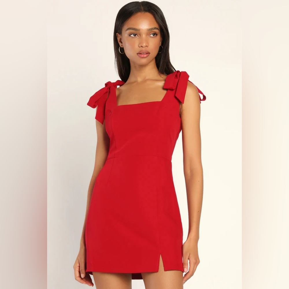Your Sweetie Wine Red Tie-Strap Mini Dress